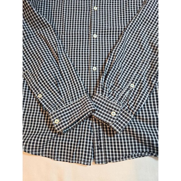 Ben Sherman Mens Black & White Checkered Button-Up Shirt 100% Cotton Size S - Picture 14 of 14